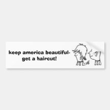 like his, love, keep america beautiful-get a ha... bumper sticker