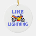 Like Lightining Street Bike Christmas Tree Ornament