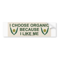 Like me organic bumper sticker