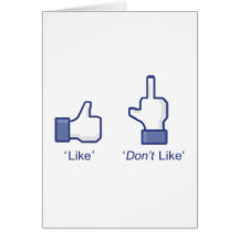 Like or 'Don't Like' Facebook Card