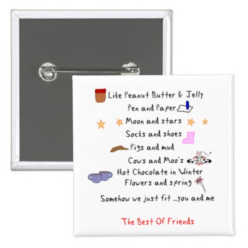 Like Peanut Butter and Jelly Pinback Buttons
