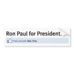 Like Ron Paul Bumper Sticker bumper stickers