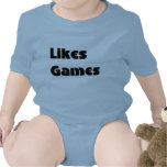 Likes Games Onesie T Shirts