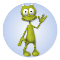 Lil' Alien Sticker