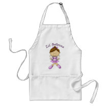 Lil Ballerina Brown Hair Apron