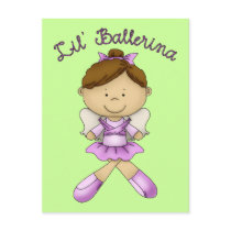 Lil Ballerina Brown Hair Postcard