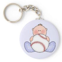 Lil Baseball Baby Boy Keychain