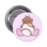 Lil Baseball Baby Girl - Ethnic Buttons