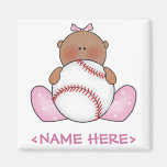 Lil Baseball Baby Girl - Ethnic Magnet