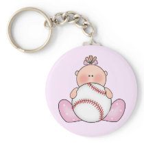 Lil Baseball Baby Girl Key Chain