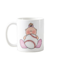 Lil Baseball Baby Girl Mug