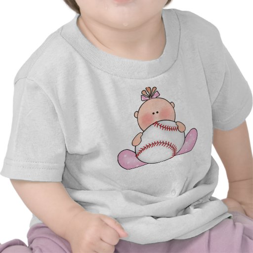 Lil Baseball Baby Girl Tee Shirt