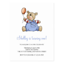Lil' Bears · Baby Boy Balloon Post Card