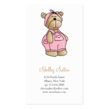 Lil' Bears · Baby Girl Pink Romper Business Card