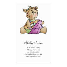 Lil' Bears · Baby Girl Purple Blanket Business Card