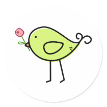 Lil' Birdie Round Sticker