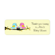 Lil Birdies Thank You Label