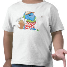 Lil Blue Elephant Golfing T Shirts