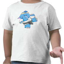 Lil Blue Elephant Karate T-shirt