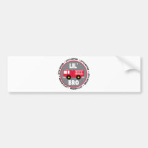 Lil Brother Fire truck Bumper Sticker