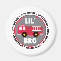 Lil Brother Fire truck Magnets