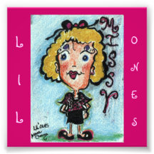 "Lil ceux" personnage de dessin animé d'ACEO. "Fil Photos Sur Toile