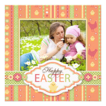 'Lil Chick Photo Invitation Square