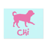Lil' Chihuahua w/ Chi Text (pink) Post Card