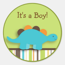 Lil Dino Dinosaur Stickers Envelope Seals