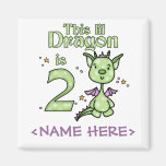 Lil Dragon 2nd Birthday Fridge Magnets