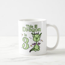Lil Dragon 3rd Birthday Mugs