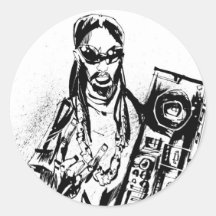 Lil Jon "collaboration par JIM Mahfood et Lil Jon  Autocollant