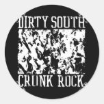 Lil Jon "Dirty South Crunk Rock" White Round Stickers