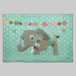Lil' Lucky Elephant & Butterfly Placemat placemats