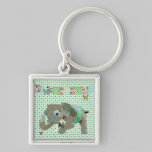 Lil Lucky Elephant Green Keychain keychains