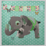 Lil' Lucky Elephant Green Stars American MoJo Napk napkins