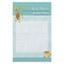 Lil Monkey,  Baby Boy Shower Bingo n Scramble Game Flyers