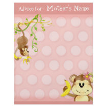 Lil Monkey, Girl Baby Shower Advice Flyer