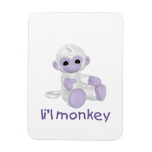 L'il Monkey (lavendar) Flexible Magnets