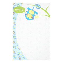 Lil' Monkey Personalized Stationery
