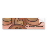 Lil' monkeys on board! bumper sticker