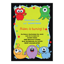 Lil' Monsters Party Invites