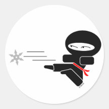 Lil Ninja Autocollants Ronds