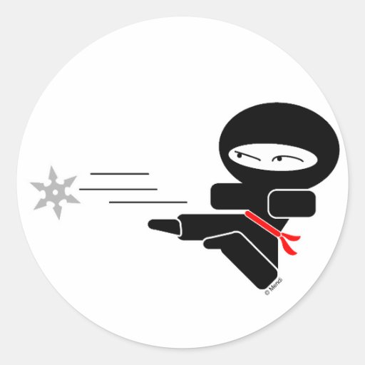 Lil' Ninja Round Stickers