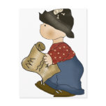 Lil Pirate Boy with Treasure Map Post Card