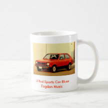 Lil Red Sports Car Blues   Fogdan Music Mugs