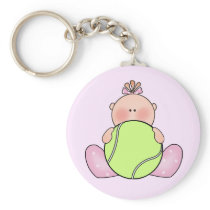 Lil Tennis Baby Girl Keychain