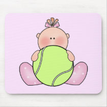 Lil Tennis Baby Girl Mousepads