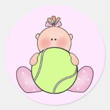 Lil Tennis Baby Girl Sticker