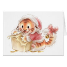 Li'l tiger Christmas card